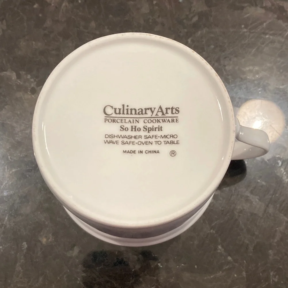 Crate&Barrel White Cup and Saucer Set so ho spirit